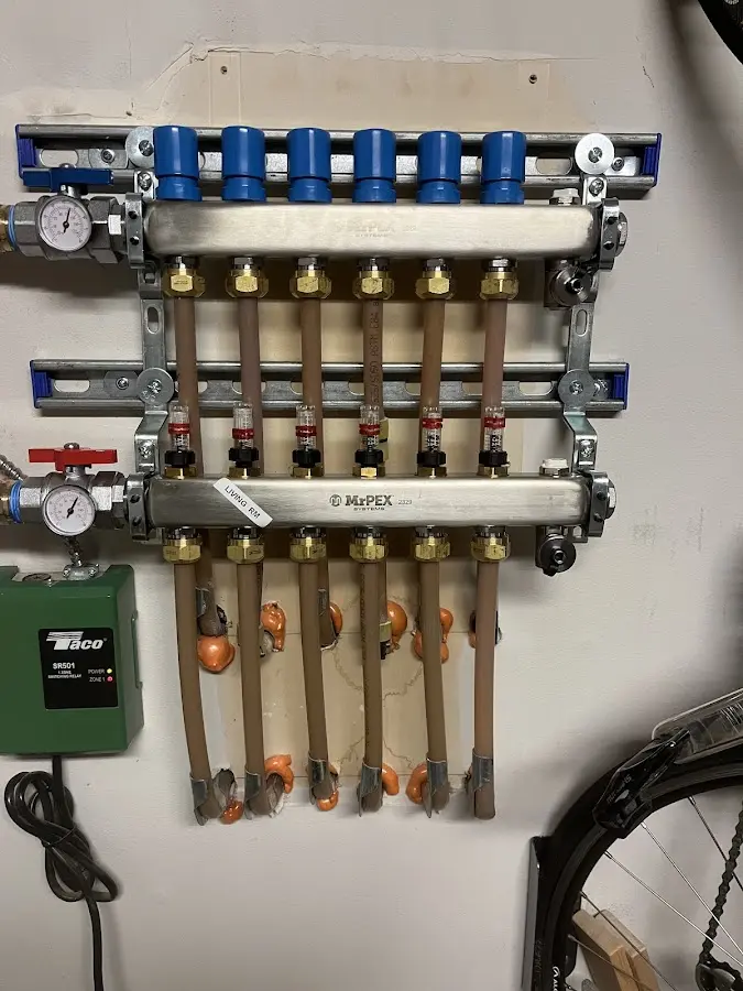 Plumber performing Gas Line Installation at a residential property in Rochelle Park